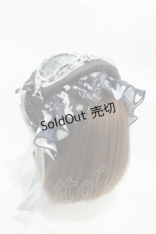 画像2: Royal Princess Alice / スペイシープリンセス beco+81コラボ ゴーグル付きヘッドドレス  ブラック H-26-02-19-1002-LO-AC-NS-ZH (2)