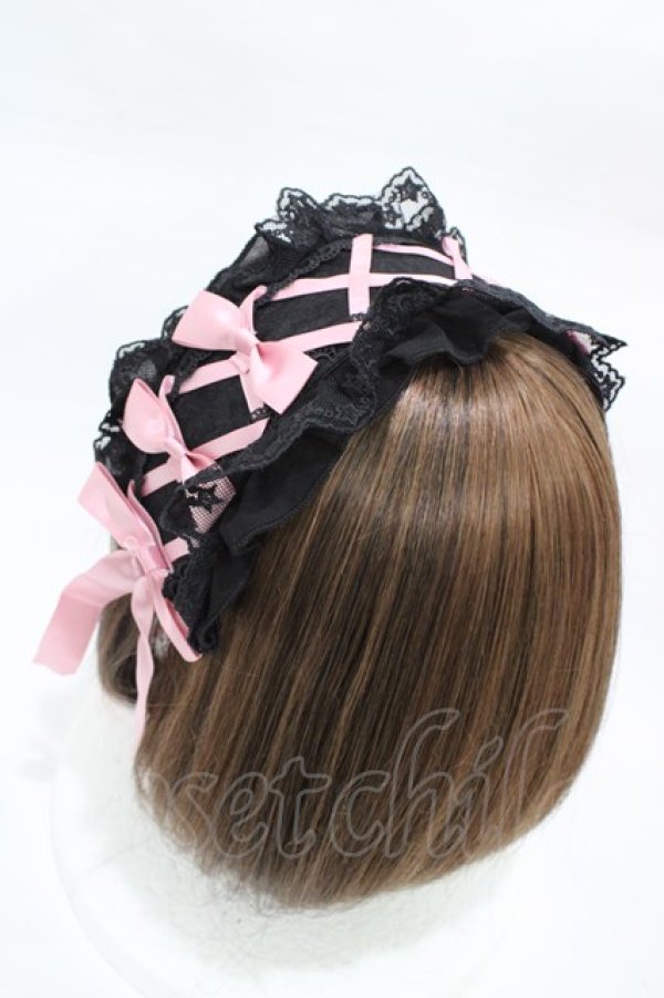 画像5: Eieyomi（海外ロリータブランド） / ジャガードワンピースセット M ブラック/ピンク H-26-02-19-1028-0-OP-NS-ZH (5)