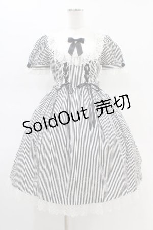 画像: Angelic Pretty / Fancy Stripeワンピース Free ブラック H-26-02-19-1029-AP-OP-NS-ZH