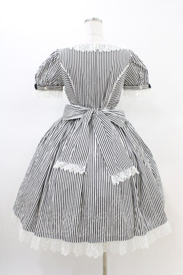 画像2: Angelic Pretty / Fancy Stripeワンピース Free ブラック H-26-02-19-1029-AP-OP-NS-ZH (2)
