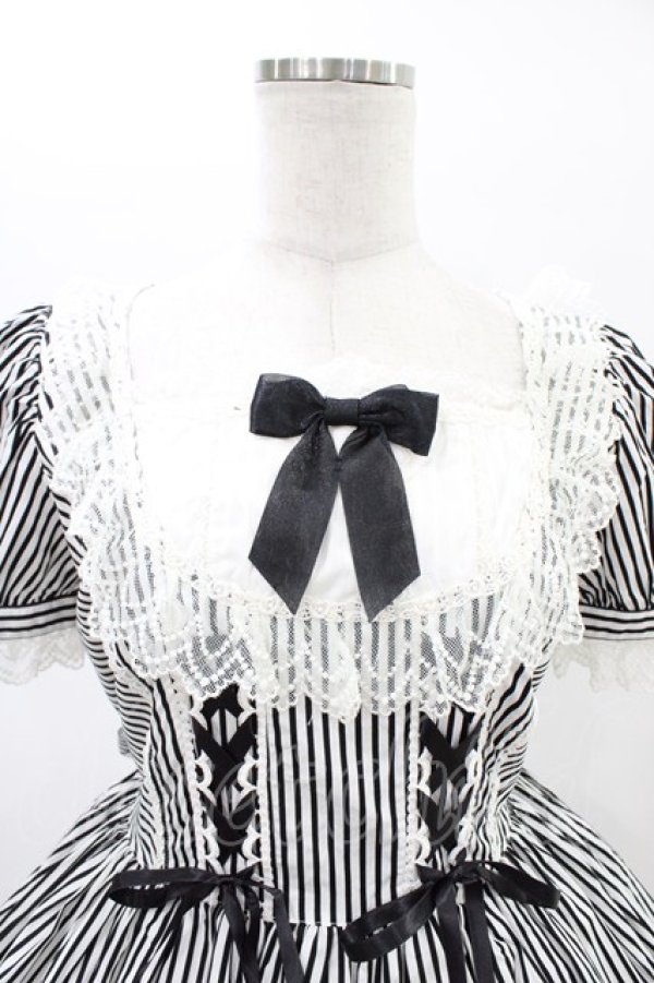 画像4: Angelic Pretty / Fancy Stripeワンピース Free ブラック H-26-02-19-1029-AP-OP-NS-ZH (4)