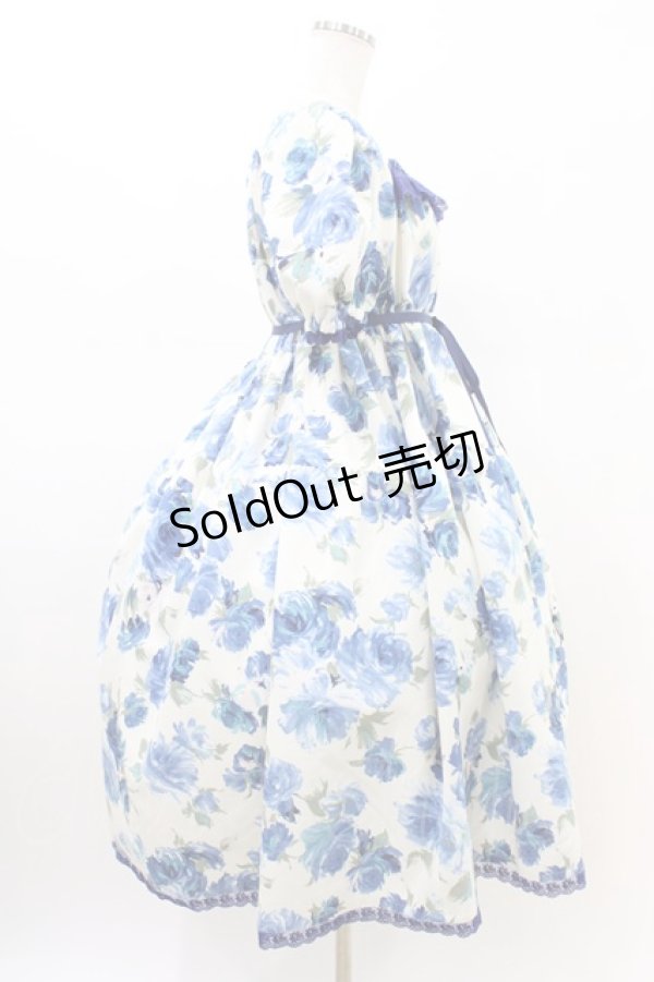 画像3: Enchantlic Enchantilly / ノスタルジアローズワンピース Free オフ/ブルー H-26-02-19-1031-LO-OP-NS-ZH (3)