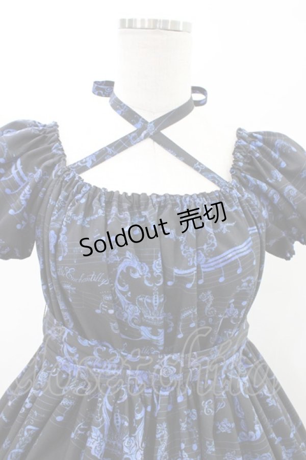 画像4: Enchantlic Enchantilly / アンティークエレガンスピアノワンピース Free ブラック/ブルー H-26-02-19-1034-LO-OP-NS-ZH (4)