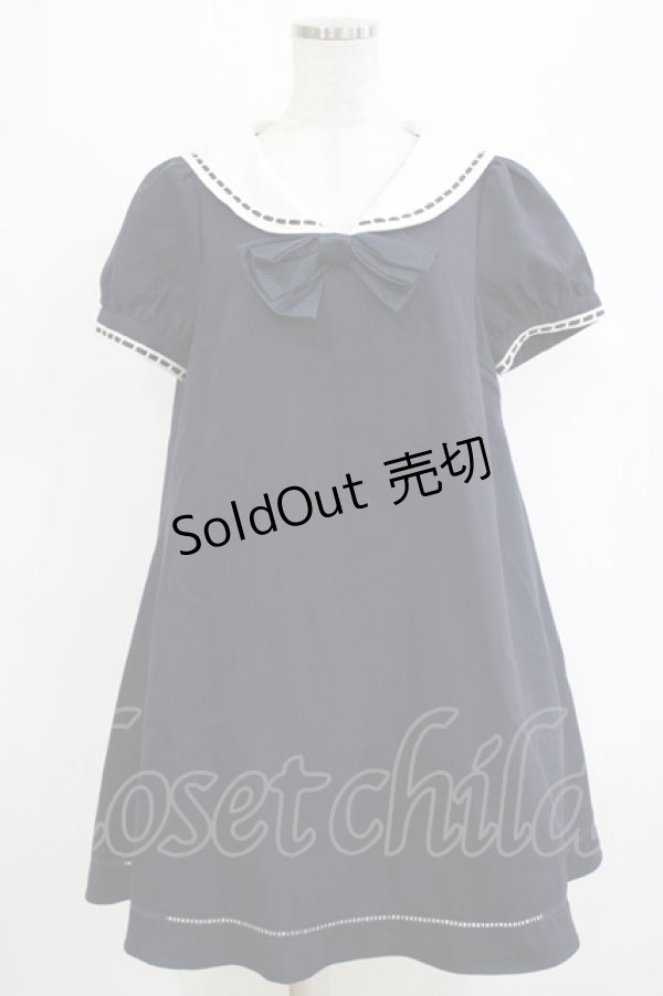 画像1: Secret Honey / セーラーワンピース Free ネイビー H-26-02-20-028-CA-OP-NS-ZH (1)