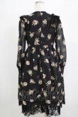 画像3: JESUS DIAMANTE / スカーフワンピース 42 バルドー薔薇/ブラック H-26-02-20-029-JE-OP-NS-ZH (3)
