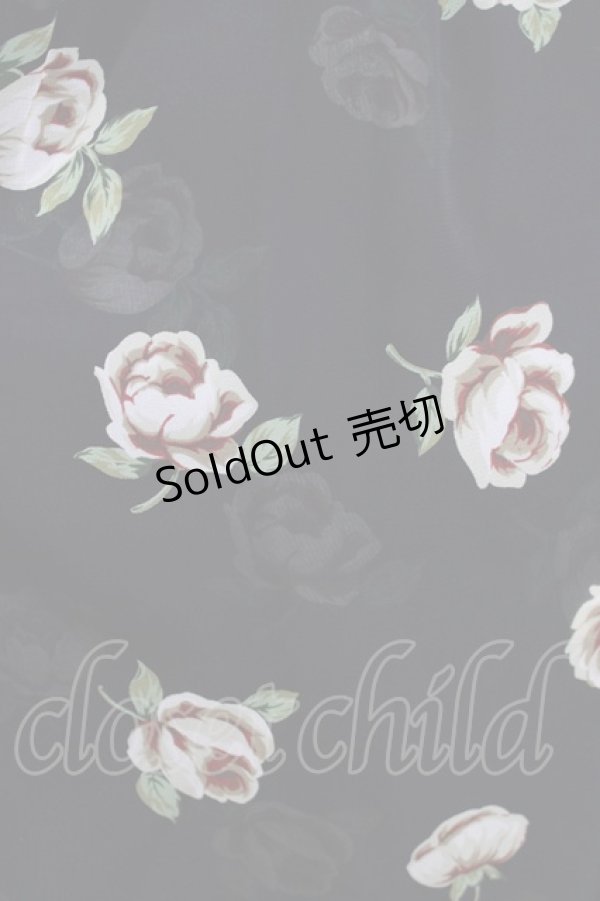 画像4: JESUS DIAMANTE / スカーフワンピース 42 バルドー薔薇/ブラック H-26-02-20-029-JE-OP-NS-ZH (4)