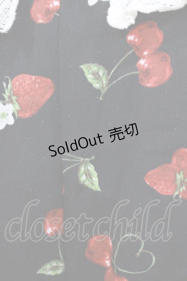 画像4: Ank Rouge / ランダムチェリーベリー衿付きワンピース M ブラック H-26-02-20-032-CA-OP-NS-ZH (4)