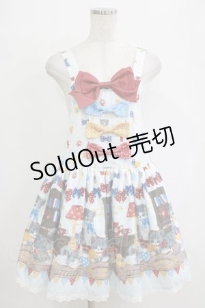 画像: Rabbit Love Story（海外ロリータブランド） / サロペット S サックス H-26-02-20-038-PU-OP-NS-ZH