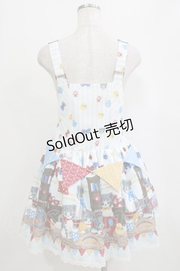 画像3: Rabbit Love Story（海外ロリータブランド） / サロペット S サックス H-26-02-20-038-PU-OP-NS-ZH (3)