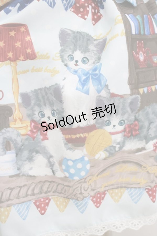 画像4: Rabbit Love Story（海外ロリータブランド） / サロペット S サックス H-26-02-20-038-PU-OP-NS-ZH (4)