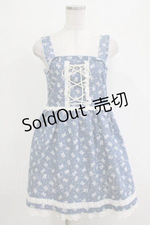 画像: Ank Rouge / 花柄ワンピース Free ブルー H-26-02-20-039-CA-OP-NS-ZH