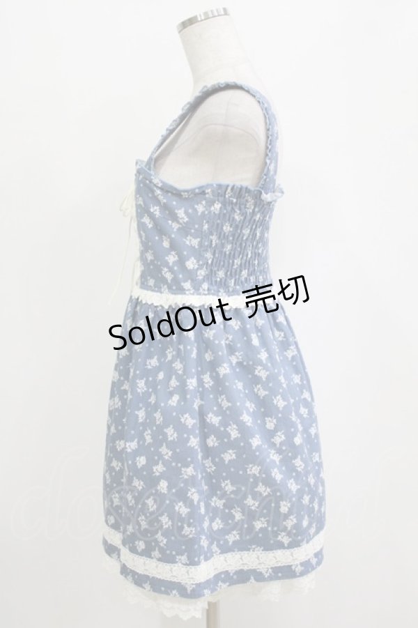 画像2: Ank Rouge / 花柄ワンピース Free ブルー H-26-02-20-039-CA-OP-NS-ZH (2)