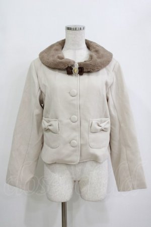 画像: m petit by misako / AM*ファーエリショートJK S ベージュ H-26-02-20-043-LO-CO-NS-ZH