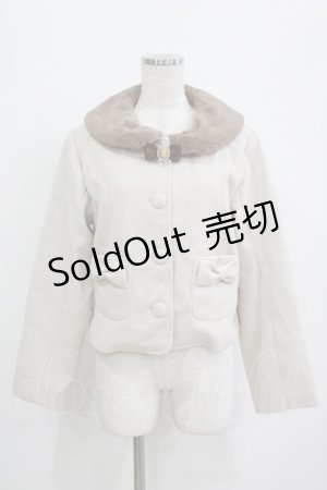 画像: m petit by misako / AM*ファーエリショートJK S ベージュ H-26-02-20-043-LO-CO-NS-ZH