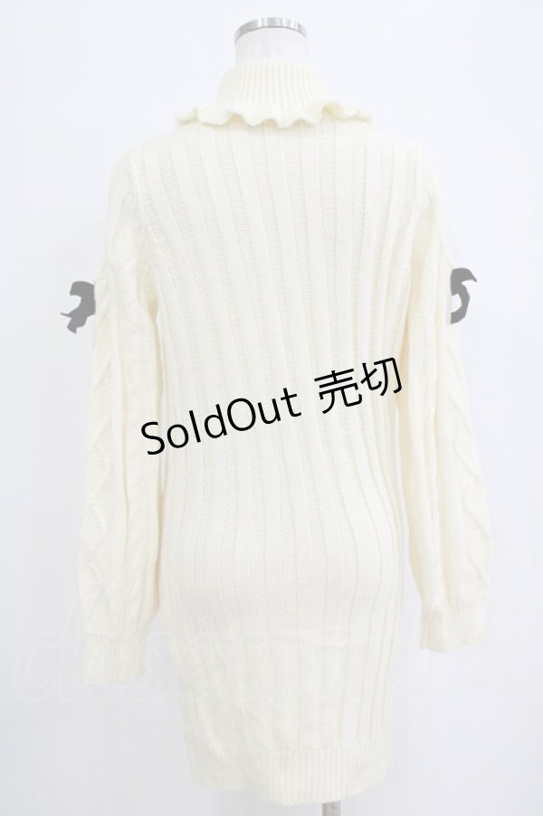画像3: Ank Rouge / 肩開きニットワンピース M アイボリー H-26-02-20-044-CA-OP-NS-ZH (3)