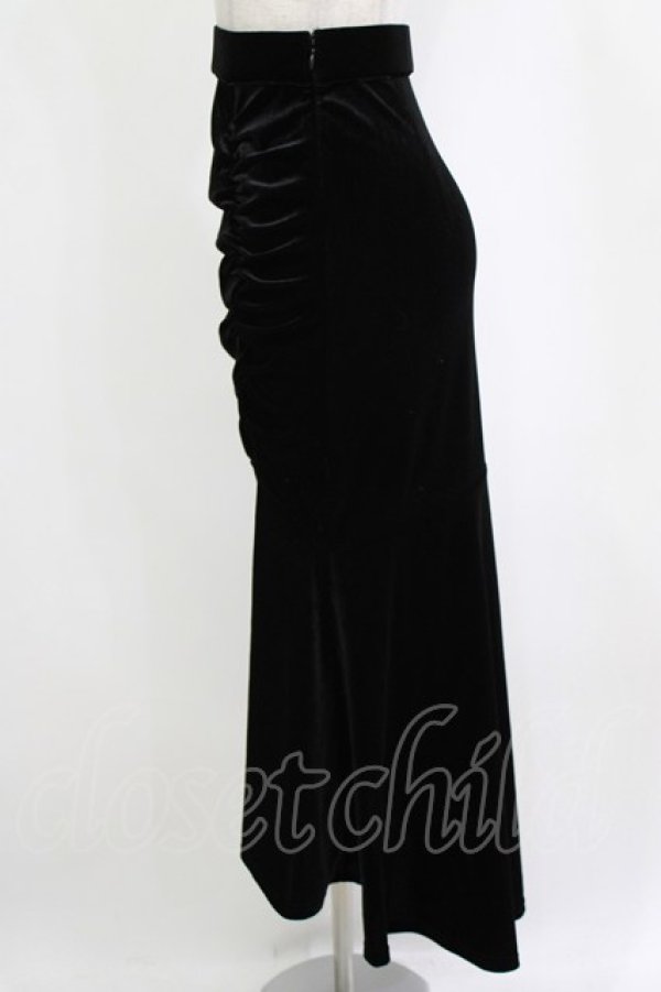 画像2: LOLITAその他 / LVEU./Shirring velour mermaid skirt Free ブラック H-26-02-20-045-LO-SK-NS-ZH (2)