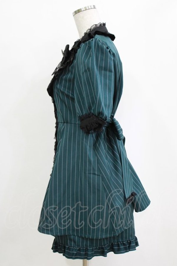画像2: NOEMIE / ゴシックヨークフリルセットアップ M グリーン H-26-02-20-046-LO-OP-NS-ZH (2)