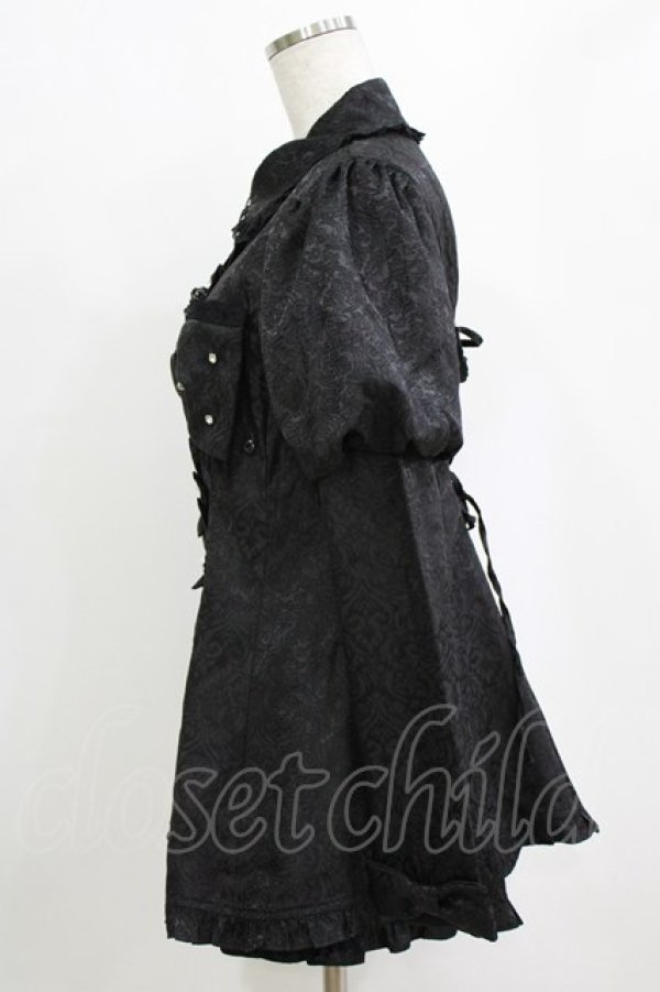 画像2: Ank Rouge / リボンジャガードセットアップ M ブラック H-26-02-20-047-CA-OP-NS-ZH (2)