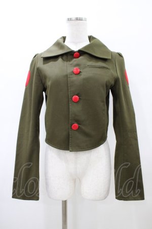 画像: ZOESTYLES / ドラキュラ番長ショートジャケット  カーキ H-26-02-20-1033-GO-JA-KB-ZH