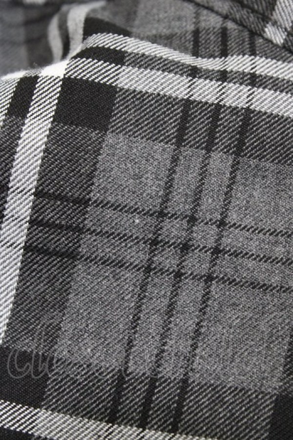 画像3: TRAVAS TOKYO / Furry bear docking check shirts  ベージュ×グレー H-26-02-20-1039-PU-BL-KB-ZH (3)
