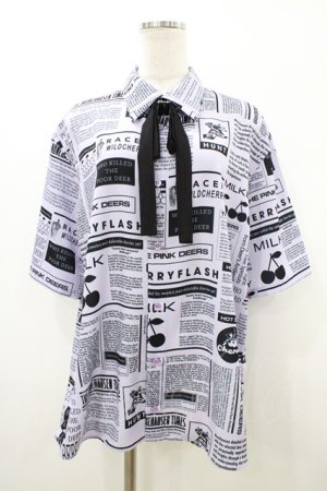 画像: MILKBOY / CHERRY TALES SHIRTS  ラベンダー H-26-02-20-1041-MB-BL-KB-ZH
