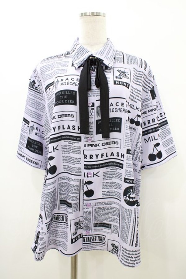 画像1: MILKBOY / CHERRY TALES SHIRTS  ラベンダー H-26-02-20-1041-MB-BL-KB-ZH (1)