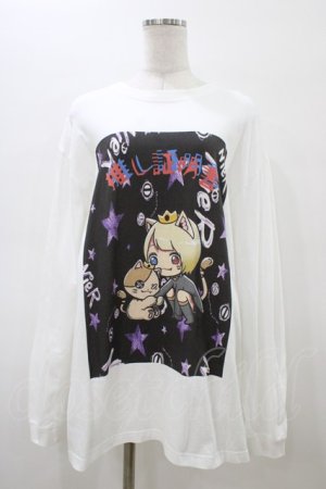 画像: NieR Clothing / プリントLONG CUTSEW XL 白 H-26-02-20-1046-PU-TO-KB-ZH
