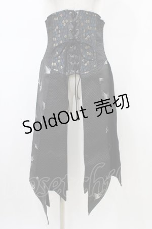 画像: Qutie Frash / 2023-宵鶴-ラップコルセット  黒 H-26-02-20-1008-QU-ZA-KB-ZH