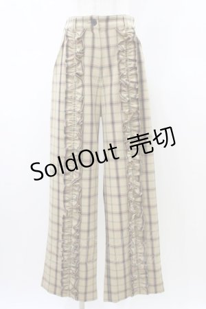 画像: MILK / Check Checkパンツ  ベージュ H-26-02-20-1012-ML-PA-KB-ZH