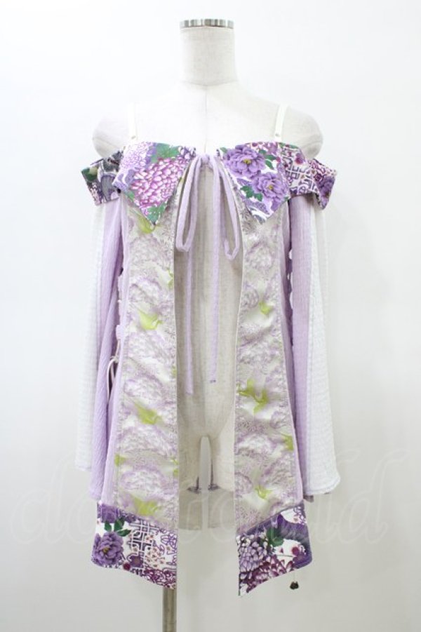 画像1: Qutie Frash / オフショルカーデ  パープル H-26-02-20-1015-QU-TO-KB-ZH (1)