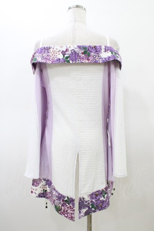 画像2: Qutie Frash / オフショルカーデ  パープル H-26-02-20-1015-QU-TO-KB-ZH (2)