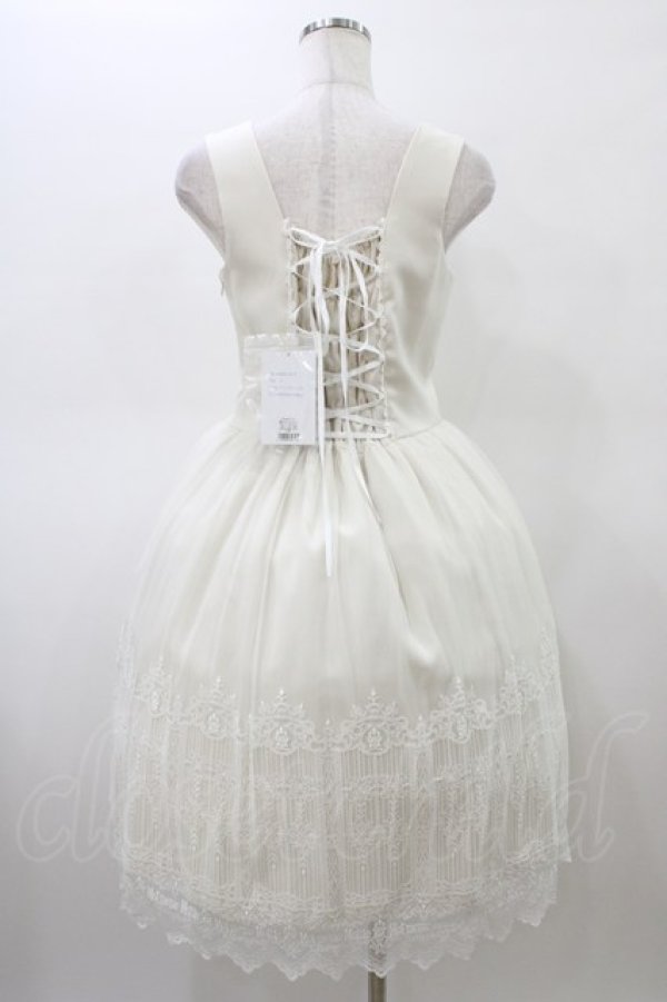 画像2: Moi-meme-Moitie / 燭台エンブレムゲートジャンパースカート  アイボリー×オフホワイト H-26-02-20-1017-MO-OP-KB-ZH (2)