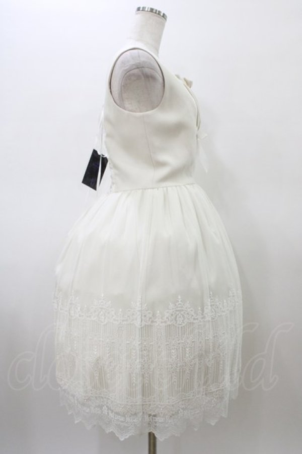 画像3: Moi-meme-Moitie / 燭台エンブレムゲートジャンパースカート  アイボリー×オフホワイト H-26-02-20-1017-MO-OP-KB-ZH (3)