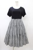 画像1: MILK / ティアードギンガムワンピース  ブラック H-26-02-20-1019-ML-OP-KB-ZH (1)