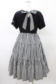 画像2: MILK / ティアードギンガムワンピース  ブラック H-26-02-20-1019-ML-OP-KB-ZH (2)