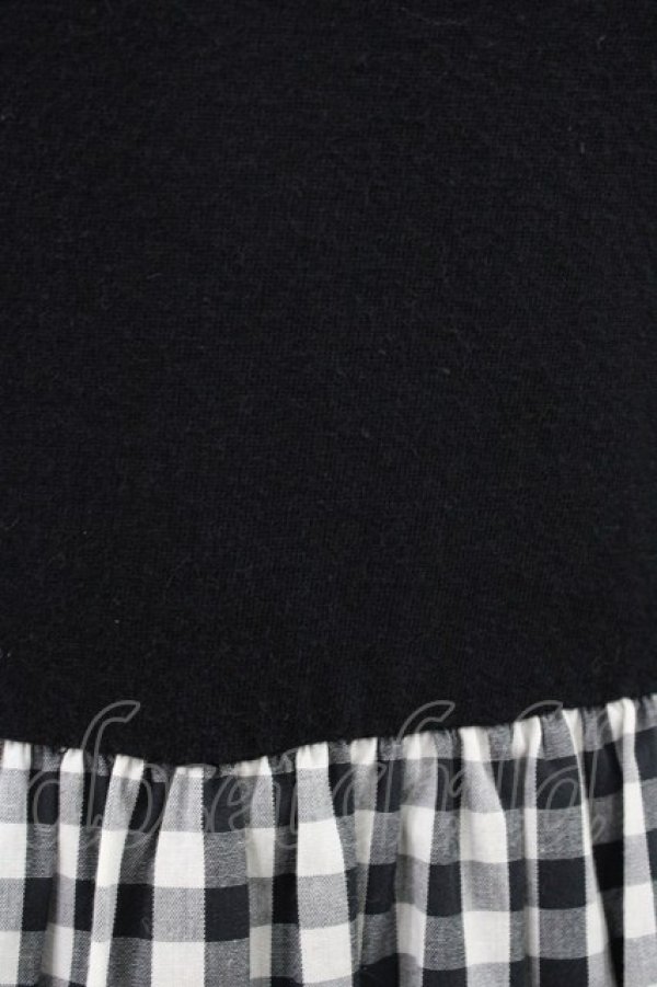 画像3: MILK / ティアードギンガムワンピース  ブラック H-26-02-20-1019-ML-OP-KB-ZH (3)