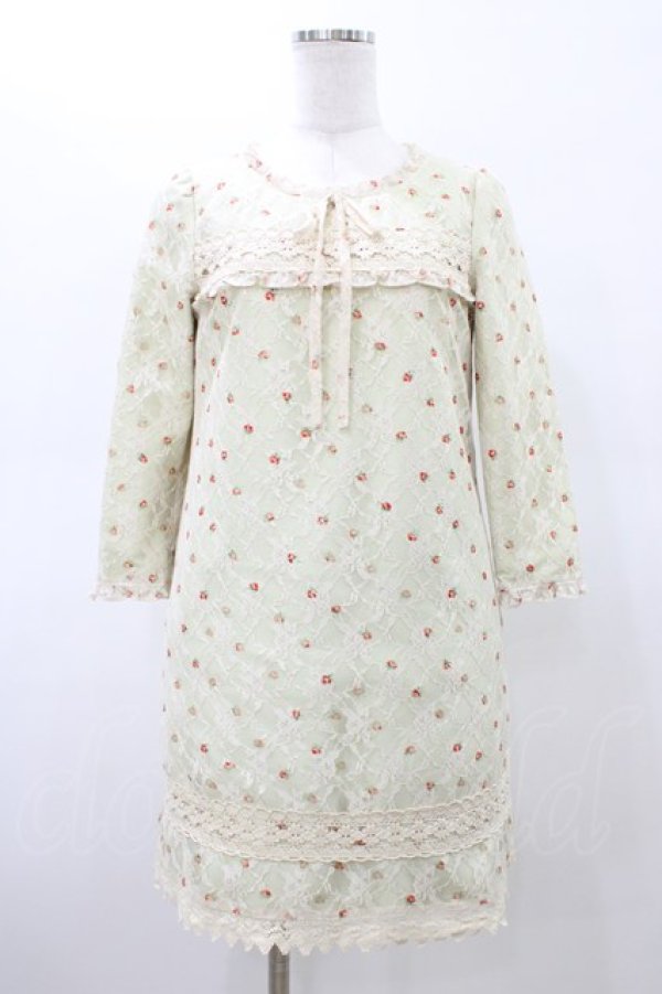 画像1: MILK / Rose teaドレス  グリーン H-26-02-20-1021-ML-OP-AK-ZH (1)