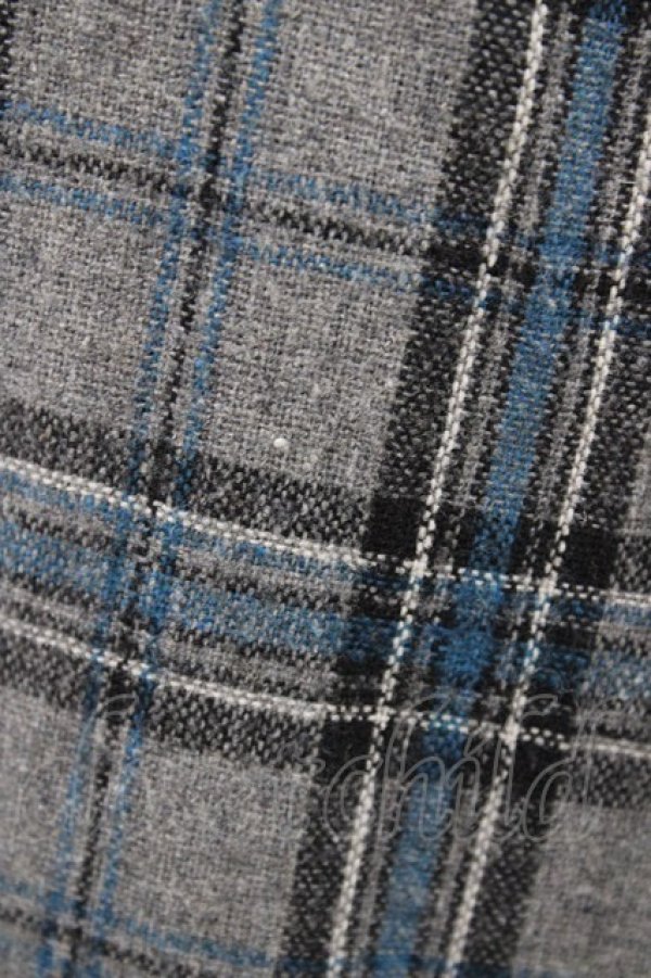 画像4: Ozz Croce / プリーツフリルチェックスカート  グレー H-26-02-20-1030-OO-SK-KB-ZH (4)