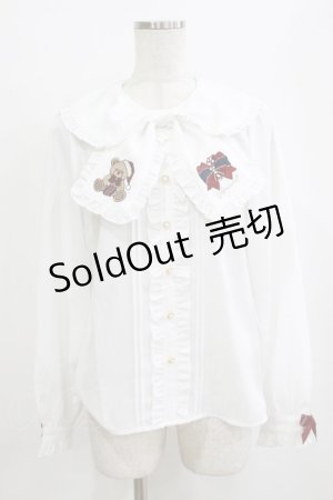 画像: Amavel / Holy Night Bearリボンブラウス Free オフ H-26-02-20-050-CA-BL-NS-ZH