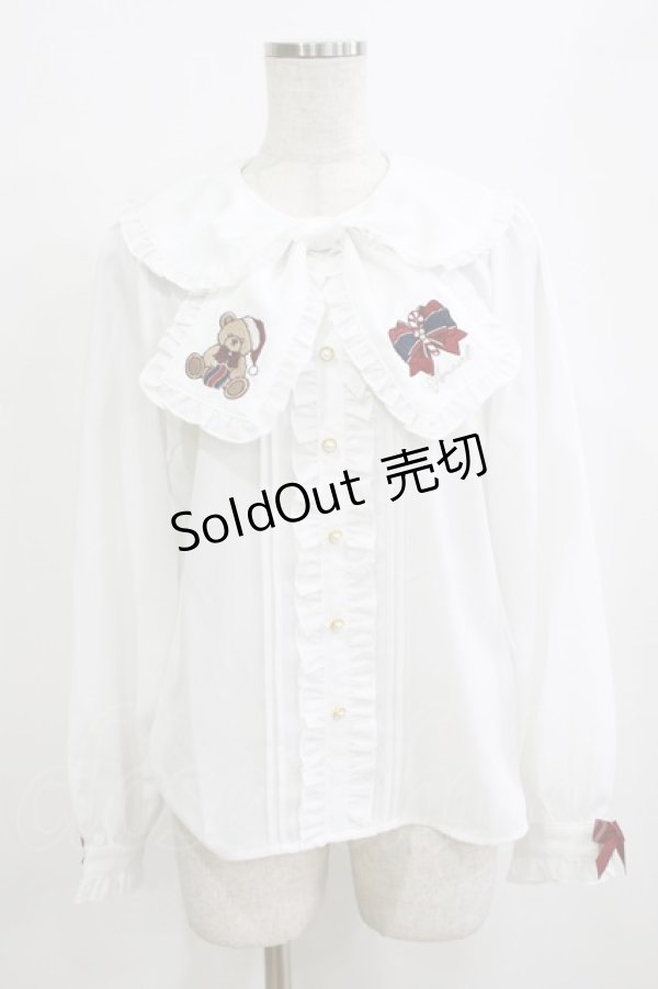 画像1: Amavel / Holy Night Bearリボンブラウス Free オフ H-26-02-20-050-CA-BL-NS-ZH (1)