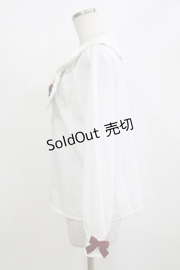 画像2: Amavel / Holy Night Bearリボンブラウス Free オフ H-26-02-20-050-CA-BL-NS-ZH (2)