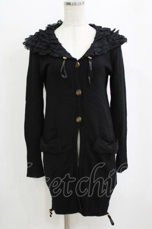 画像: JESUS DIAMANTE / レース襟カーディガン Free ブラック H-26-02-20-054-JE-TO-NS-ZH