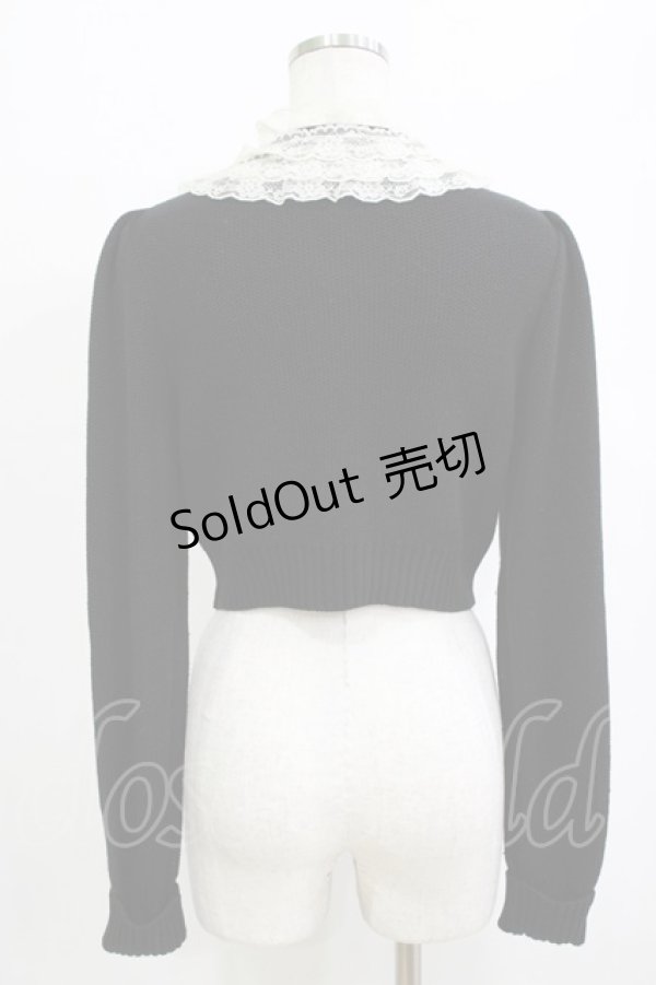 画像3: JESUS DIAMANTE / レース襟カーディガン 40 ブラック H-26-02-20-056-JE-TO-NS-ZH (3)