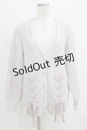 画像: Ank Rouge / レースアップカーディガン M ピンク H-26-02-20-057-CA-TO-NS-ZH