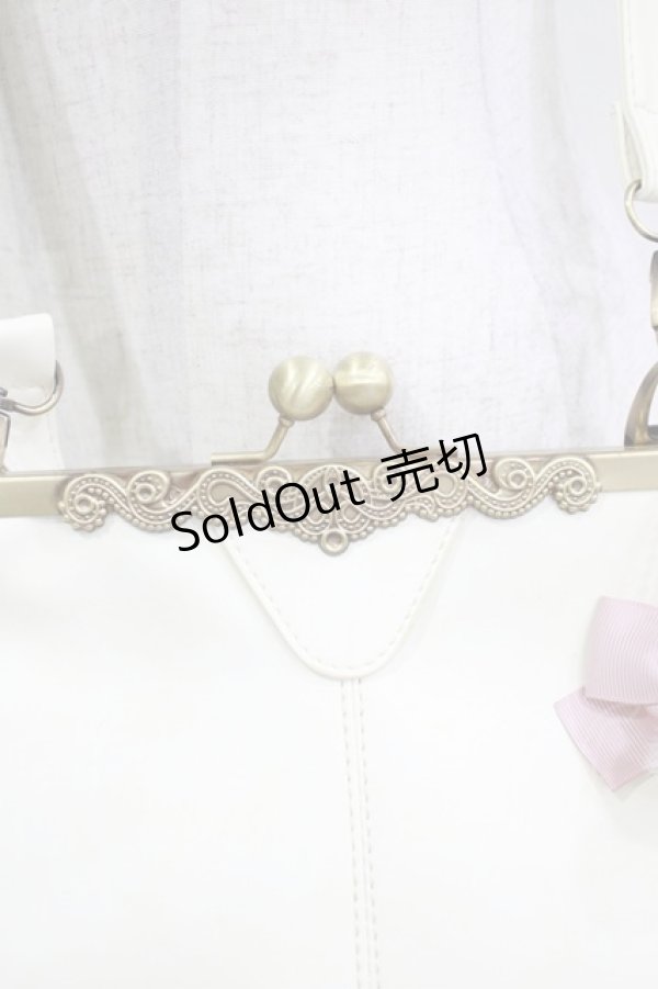 画像2: Amavel / オリジナルチャーム付がま口バッグ  アイボリー H-26-02-20-065-CA-BG-NS-ZH (2)