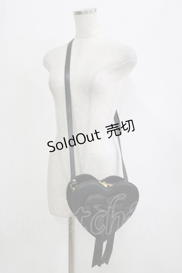 画像1: Angelic Pretty / Cross Heartショルダーバッグ  ブラック H-26-02-20-067-AP-BG-NS-ZH (1)