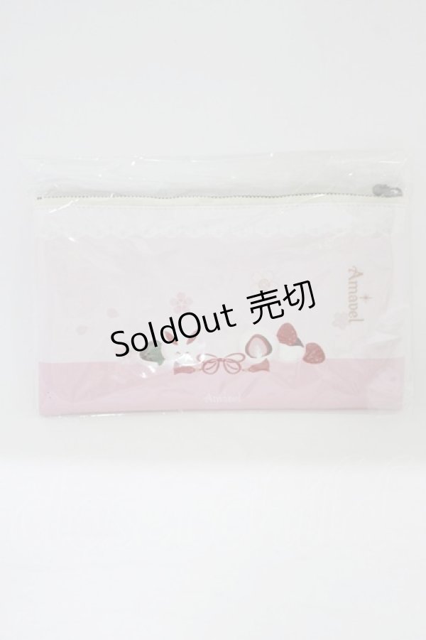 画像2: Amavel / オリジナルプリントポーチ  ピンク H-26-02-20-069-CA-ZA-NS-ZH (2)