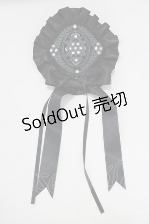 画像: Atelier Beatrice / クリップブローチ  ブラック H-26-02-20-071-GO-AC-NS-ZH