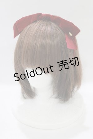 画像: Ank Rouge / ベロアリボンカチューシャ  ボルドー H-26-02-20-077-CA-AC-NS-ZH