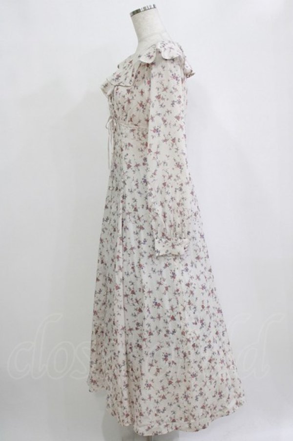 画像2: Ank Rouge / 花柄ロングワンピース M アイボリー H-26-02-20-008-CA-OP-NS-ZH (2)